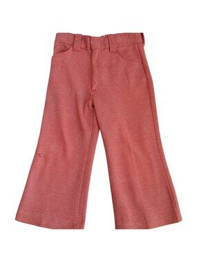 Girls sz 5 21x14 Vintage Bootcut Flare Jeans 1970's Polyester Winnie Pooh Sears